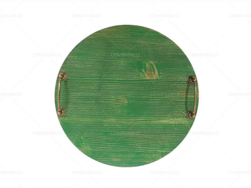 Kulatý tác - Zelená patina - MAS02