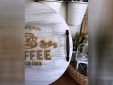 Kulatý tác - šedobílá pat.Coffee - MAS07
