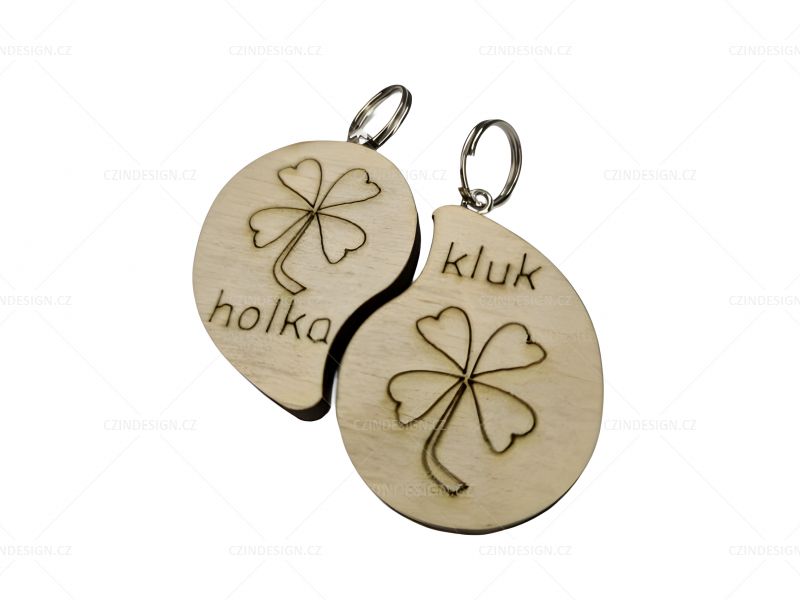Přívěšek Slzy, holka -  kluk - 45 mm - LA64