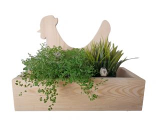 Velikonoční truhlík z masivu 400 x 165 x 100 mm - VE127