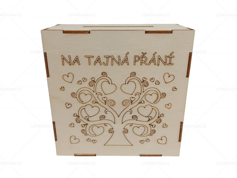 Kasička na tajná přání 145x145mm